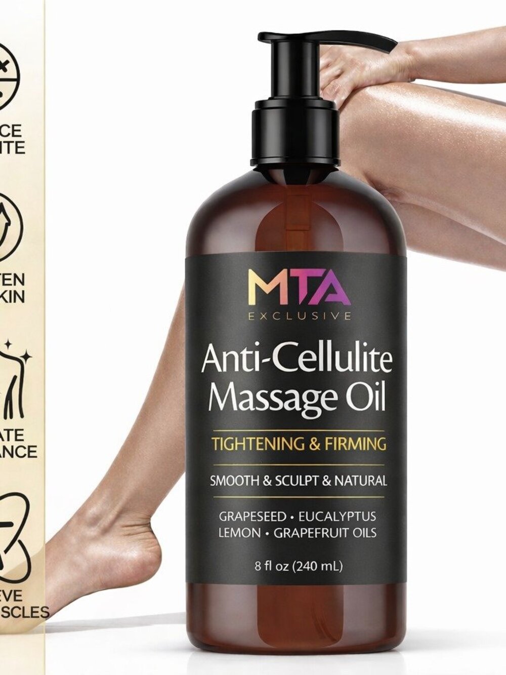 MFA Exclusive Anti-Cellulite Massage Oil 8oz | Firming & Tightening Body Oil - Picture 8 of 8